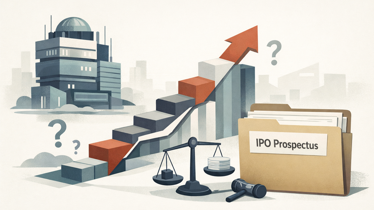 Symbolic illustration of an AI company preparing for a confidential IPO filing, with abstract finance and regulation cues.